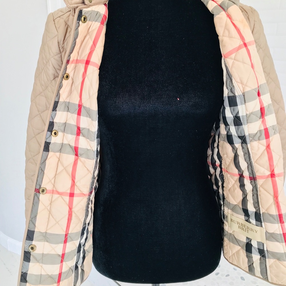 Burberry Brit Classic Quilted Jacket - Taupe - Picture 3 of 4